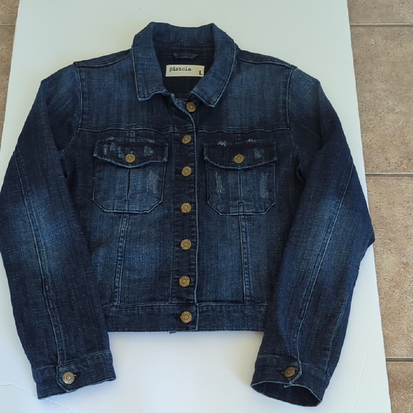 Pistola Classic Denim Jacket with Button Details - Picture 7 of 8